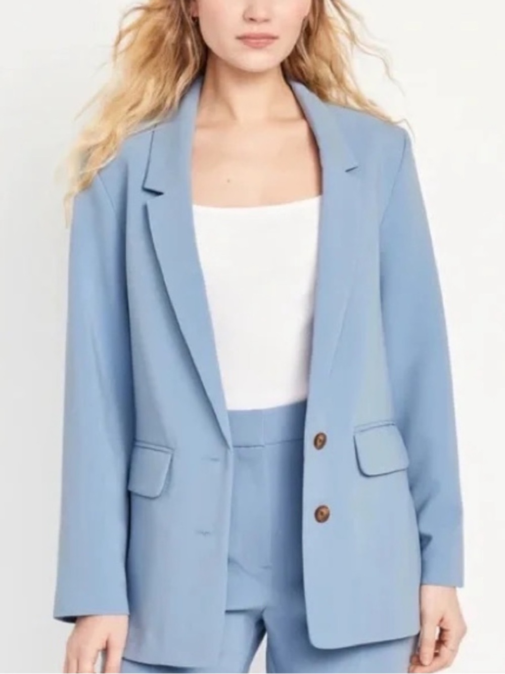 Old Navy French Powder Blue Relaxed Fit Blazer Size L